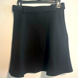 Zara A-line black knee length skirt